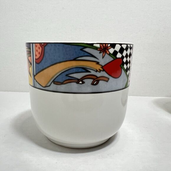 2 VITROMASTER 1991 Metropolitan Cup Mug  Stoneware RETRO Art Deco Indonesia VNTG - Picture 3 of 12